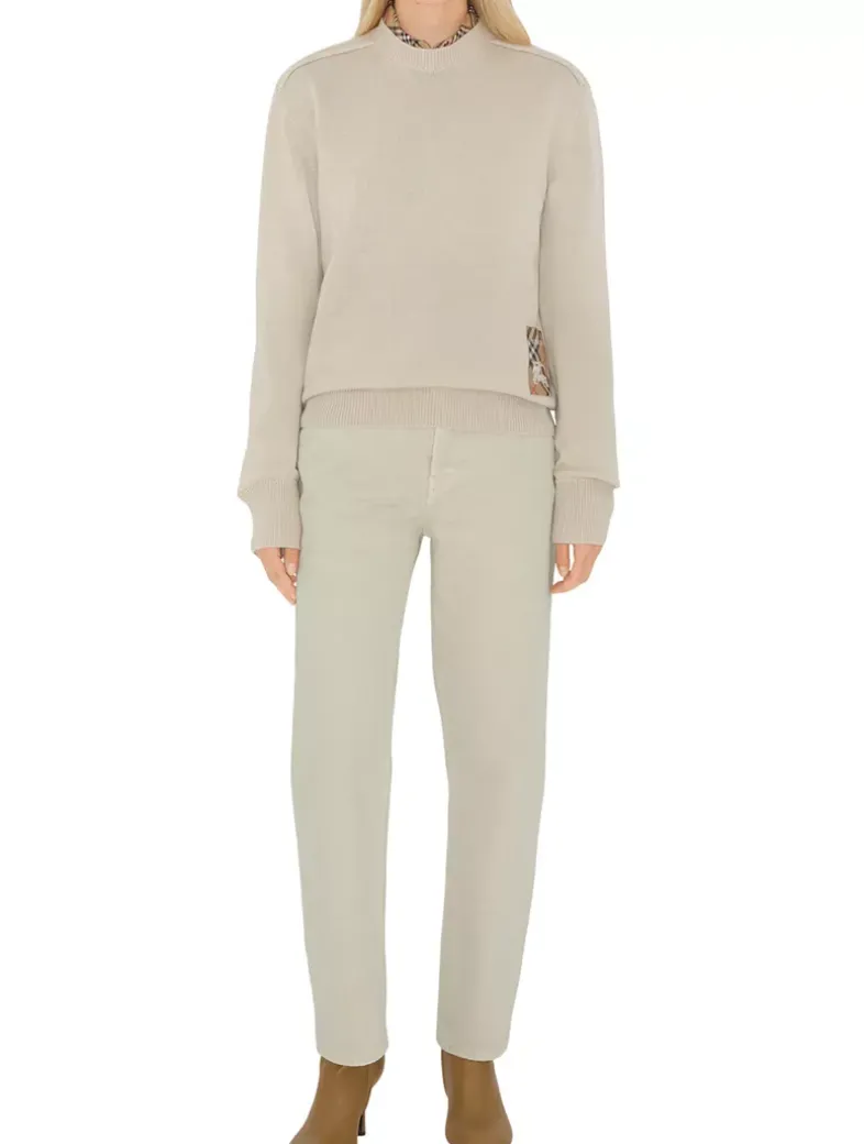 Check Label Wool Sweater