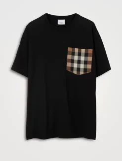 Check Pocket Cotton T-shirt