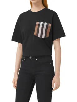 Check Pocket Cotton T-shirt