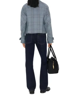 Check Silk Blend Trench Jacket