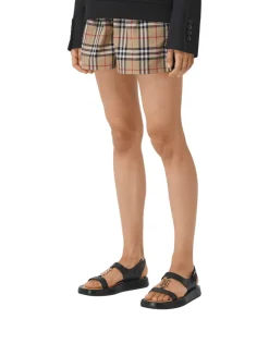 Check Stretch Cotton Shorts