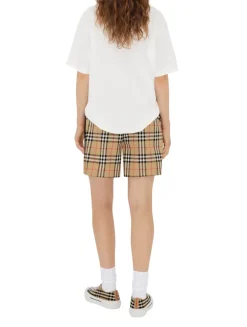 Check Stretch Cotton Shorts