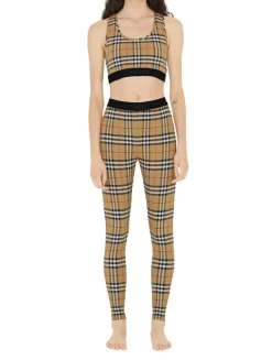 Check Stretch Jersey Leggings