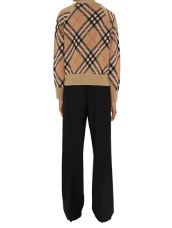 Check Wool Blend Track Jacket