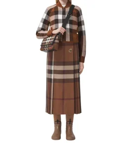 Check Wool Cashmere Bomber Jacket