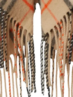 Check Wool Cashmere Cape