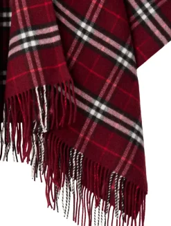 Check Wool Cashmere Cape