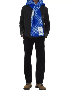 Check Wool Hooded Scarf