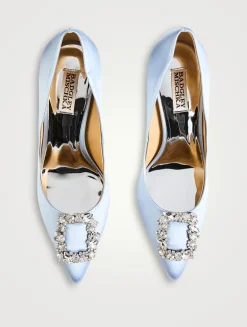 Cher Embellished Satin Pumps