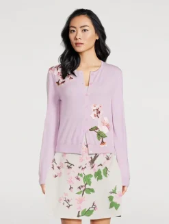 Cherry Blossom Threadwork Cardigan
