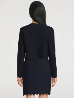 Cherry Blossoms-Embossed Cardigan