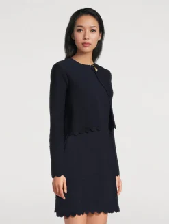 Cherry Blossoms-Embossed Cardigan