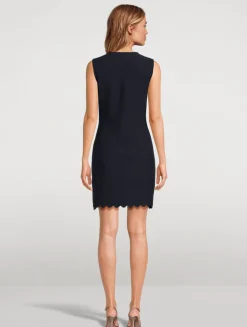 Cherry Blossoms-Embossed Mini Dress