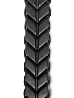 Chevron Woven Bracelet In Black Titanium And Black Nylon, 9mm