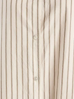 Chihiro Cotton Shirt Dress In Stripe Print