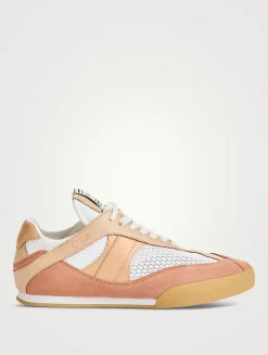 Chloé Kick Leather And Mesh Sneakers