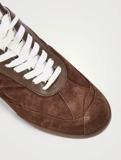 Chloé Kick Suede And Mesh Sneakers