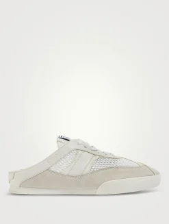 Chloé Kick Suede And Mesh Sneaker Mules