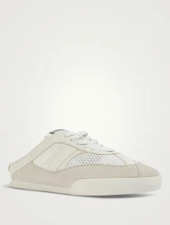 Chloé Kick Suede And Mesh Sneaker Mules
