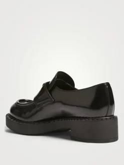 Chocolate Brushed Leather Loafers