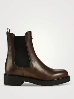 Chocolate Leather Chelsea Boots