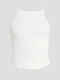 Circle Rib-Knit Tank Top