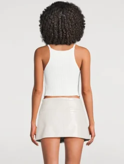 Circle Rib-Knit Tank Top