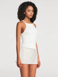 Circle Rib-Knit Tank Top