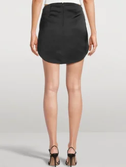 Circle Satin Mini Skirt