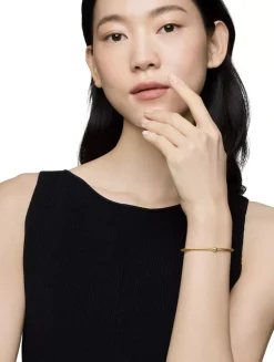 Classic Cablespira® Station Bracelet In 18k Yellow Gold With Pavé Rubies, 3mm