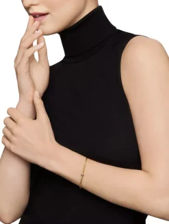 Classic Cablespira® Station Bracelet In 18k Yellow Gold With Pavé Emeralds, 3mm