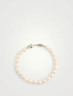 Classic 18K White Gold AA Akoya Pearl Bracelet