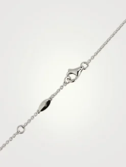 Classic 18K White Gold Four-Prong Line Bracelet With Diamonds