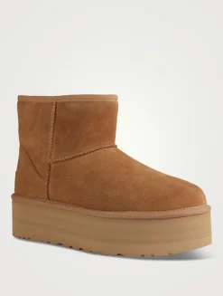 Classic Mini Sheepskin Platform Boots