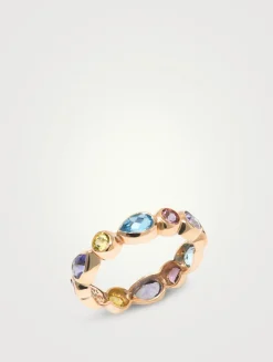 Classique Linéa Eternity Ring With Multicolour Topaz