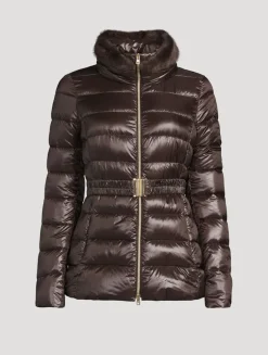 Claudia Faux Fur-Trimmed Down Jacket