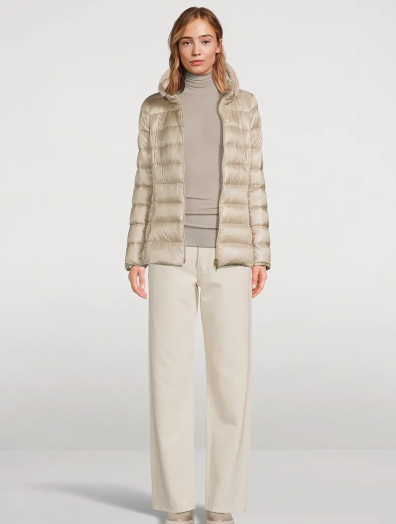 Claudia Faux Fur-Trimmed Down Jacket