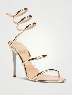 Cleo Mirror Leather Sandals