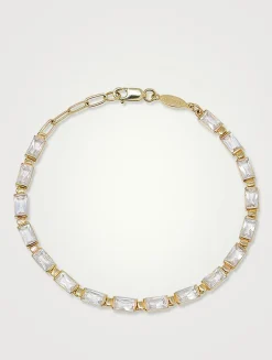 Cléo Carré 14K Gold Baguette Tennis Bracelet