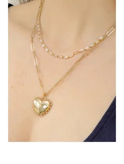 Cléo Carré 14K Gold Baguette Tennis Necklace With White Topaz