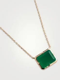 Cléo Daniela 14K Gold Emerald Cut Necklace