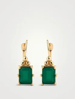 Cléo Daniela 14K Gold Onyx Drop Earrings