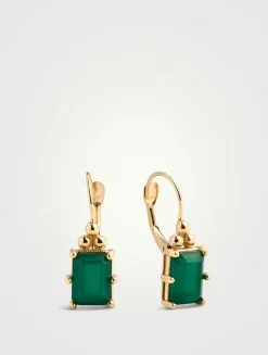Cléo Daniela 14K Gold Onyx Drop Earrings