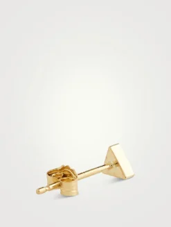 Cléo 14K Gold Triangle Stud Earring With Diamond