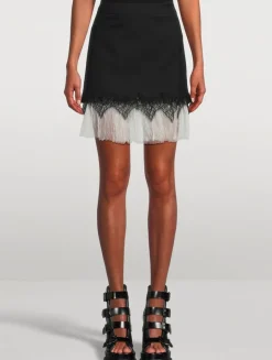 Cobweb Lace Mini Skirt