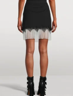 Cobweb Lace Mini Skirt