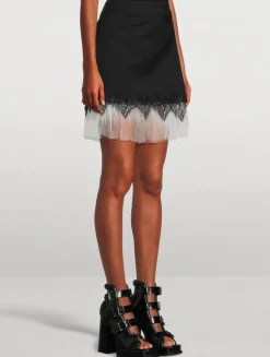 Cobweb Lace Mini Skirt
