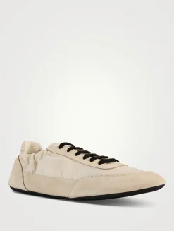 Collapse Re-Nylon And Suede Sneakers