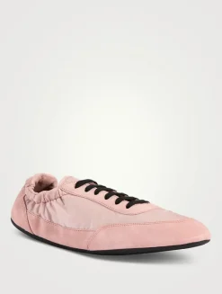 Collapse Re-Nylon And Suede Sneakers