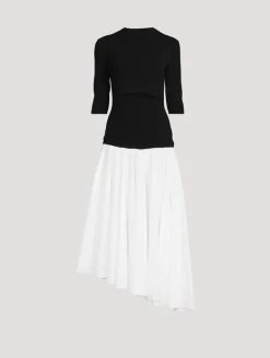 Colourblock Knit Midi Dress